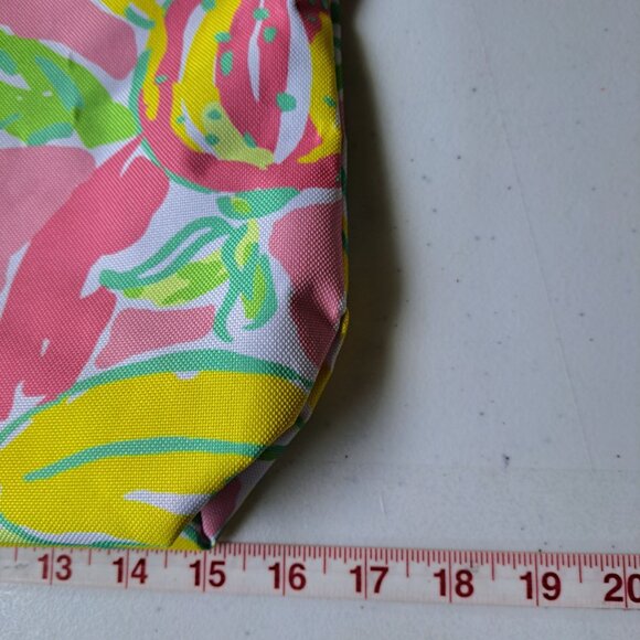 Lilly Pulitzer Estee Lauder Tropical Print Tote Bag Banana Floral Pink Green - Picture 4 of 9